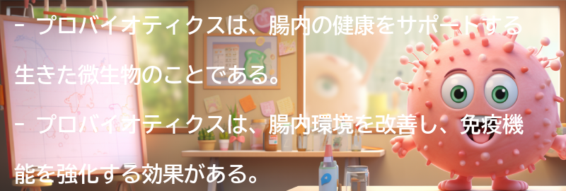 プロバイオティクスとは？の要点まとめ