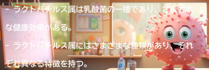 ラクトバチルス属の主な種類と特徴の要点まとめ