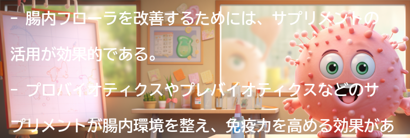 腸内フローラ改善のためのサプリメントの活用の要点まとめ