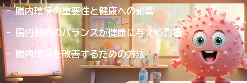 腸内環境の重要性と健康への影響の要点まとめ