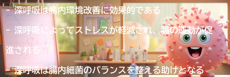 深呼吸と腸内環境の関係の要点まとめ