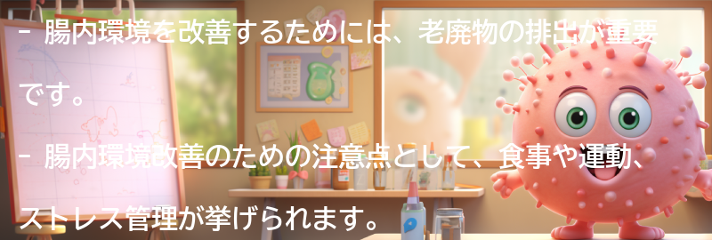 腸内環境改善のための注意点とは？の要点まとめ