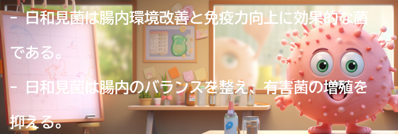 「日和見菌」の働きと効果の要点まとめ