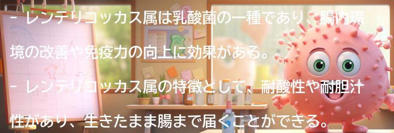 レンテリコッカス属の注意点の要点まとめ