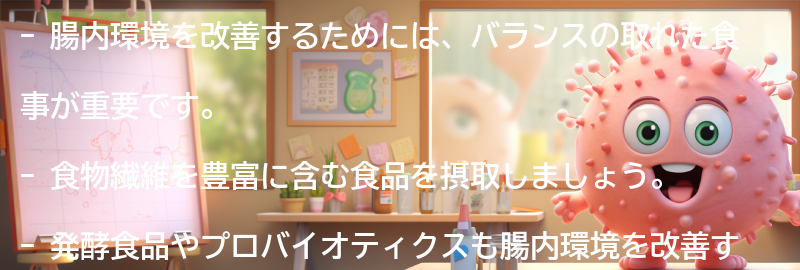 腸内環境を改善するための食事法とは？の要点まとめ