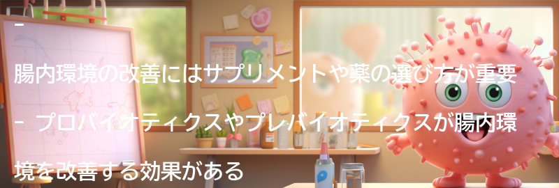 腸内環境改善のためのサプリメントや薬の選び方の要点まとめ