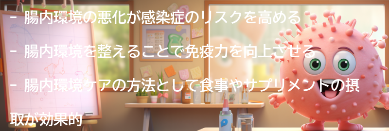 感染症予防のための腸内環境ケアの重要性の要点まとめ