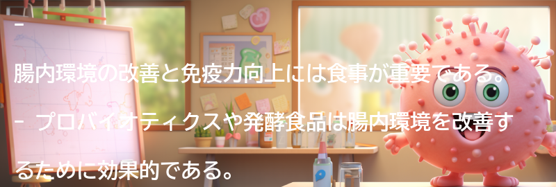 腸内環境改善と免疫力向上のための食事のポイントの要点まとめ