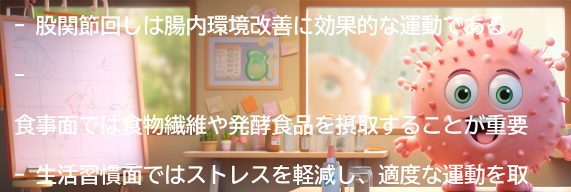 股関節回しの効果を最大化するための食事と生活習慣の改善の要点まとめ
