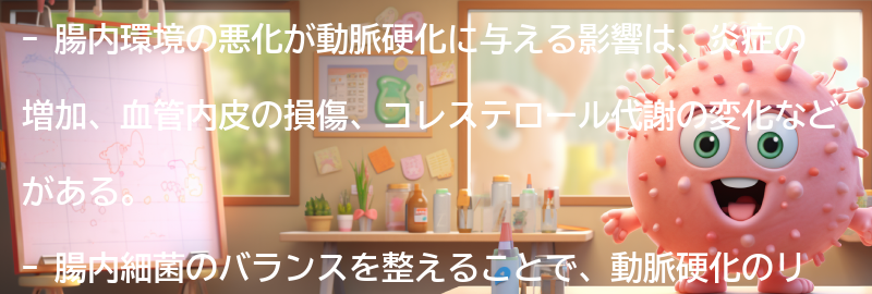腸内環境の悪化が動脈硬化に与える影響とは？の要点まとめ