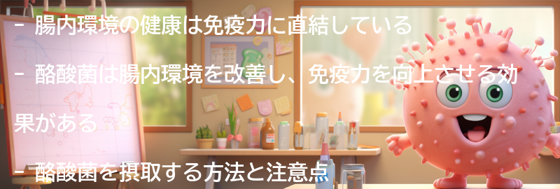 腸内環境の重要性と免疫力への影響の要点まとめ