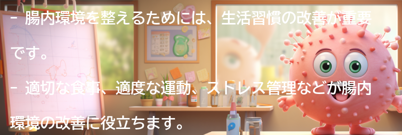 腸内環境を整えるための生活習慣の改善の要点まとめ