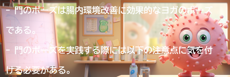 門のポーズを実践する際の注意点の要点まとめ