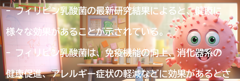 フィリピン乳酸菌の最新研究結果の要点まとめ