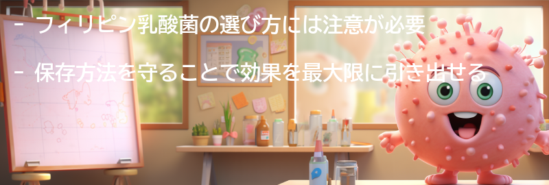 フィリピン乳酸菌の選び方と保存方法の要点まとめ