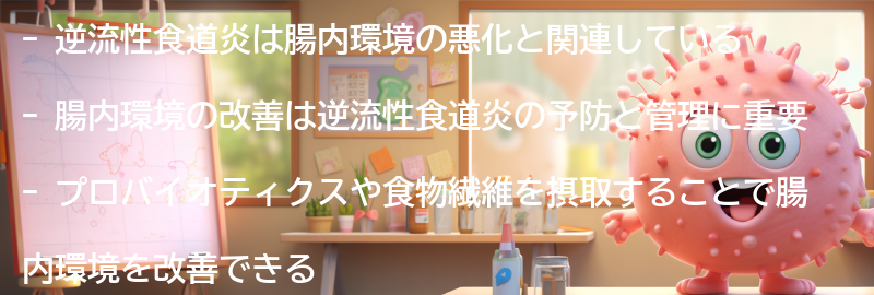 逆流性食道炎の予防と管理における腸内環境の重要性の要点まとめ