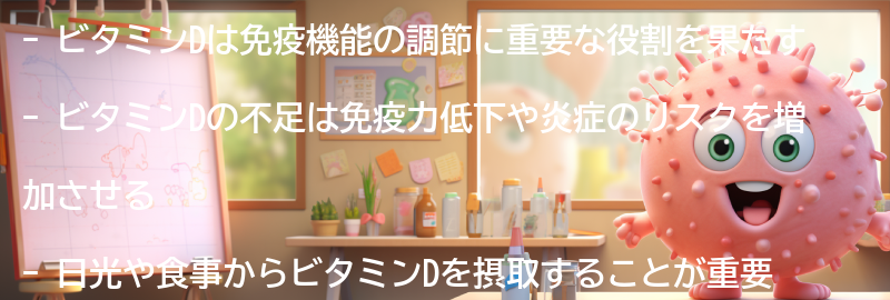 ビタミンDの重要性と免疫機能への影響の要点まとめ