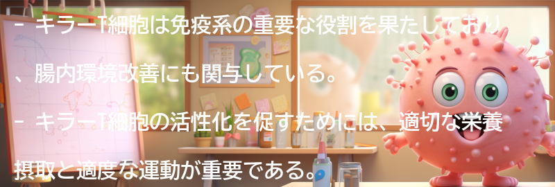 腸内環境改善のためのキラーT細胞活性化プログラムの要点まとめ