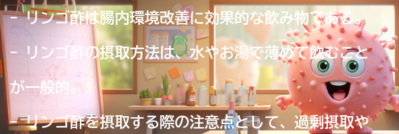 リンゴ酢の摂取方法と注意点の要点まとめ