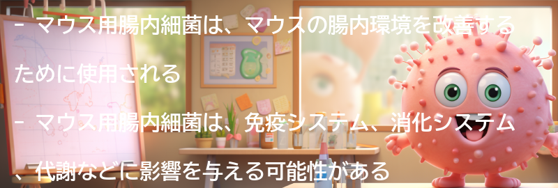 マウス用腸内細菌の効果とは？の要点まとめ