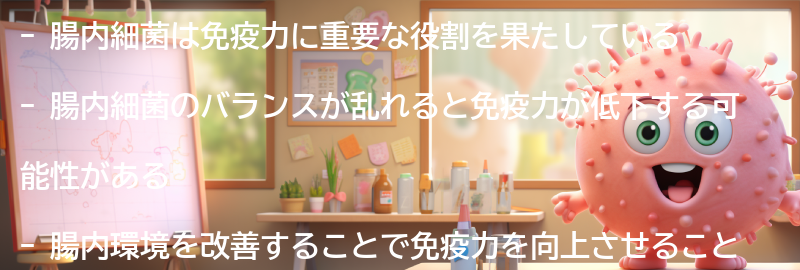 腸内細菌と免疫力の関係性の解説の要点まとめ