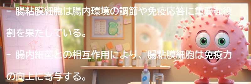 腸粘膜細胞の役割と免疫力への影響の要点まとめ