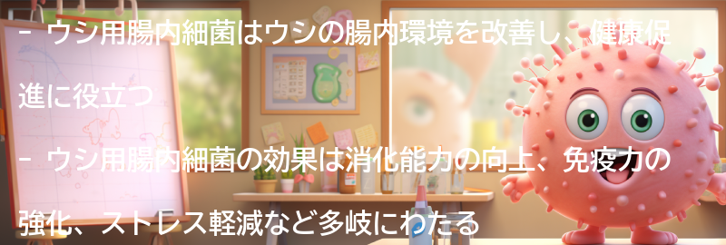 ウシ用腸内細菌の効果とは？の要点まとめ