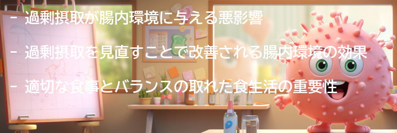 過剰摂取を見直すことで改善される腸内環境の効果の要点まとめ