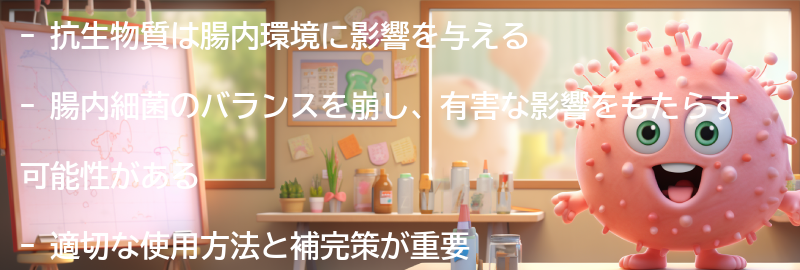 腸内環境に与える抗生物質の影響の要点まとめ