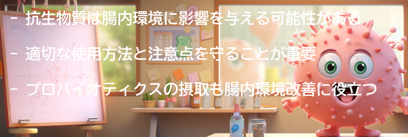 抗生物質の適切な使用方法と注意点の要点まとめ