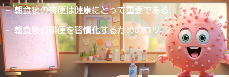 朝食後の排便を習慣化するためのコツの要点まとめ