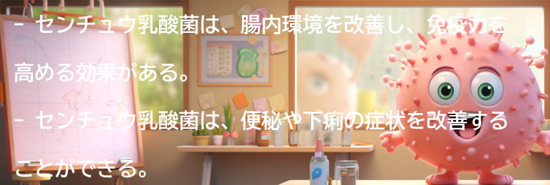 センチュウ乳酸菌の効果の要点まとめ