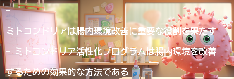 腸内環境改善のためのミトコンドリア活性化プログラムの要点まとめ