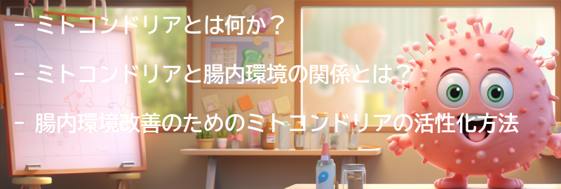 ミトコンドリアと腸内環境の関係を理解して健康を手に入れよう！の要点まとめ