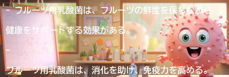 フルーツ用乳酸菌の効果とは?の要点まとめ