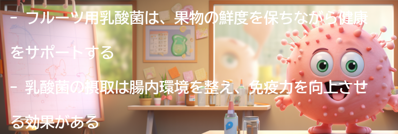 フルーツ用乳酸菌のおすすめ製品紹介の要点まとめ