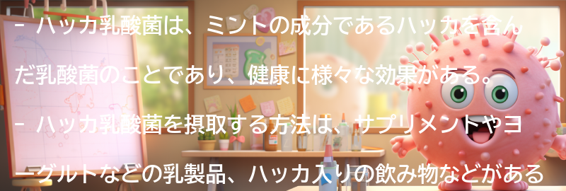 ハッカ乳酸菌を摂取する方法の要点まとめ