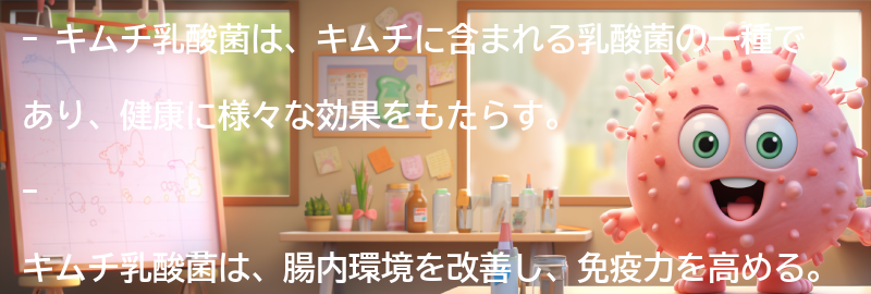 キムチ乳酸菌とは何か？の要点まとめ