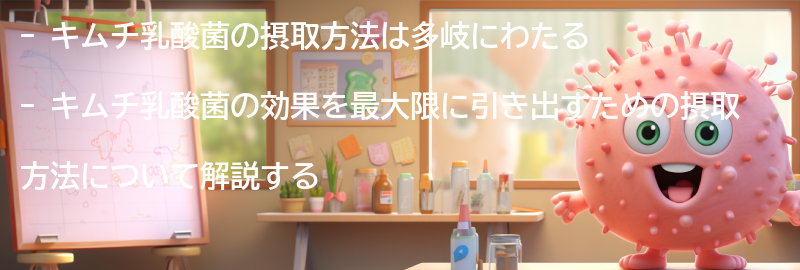キムチ乳酸菌の摂取方法の要点まとめ