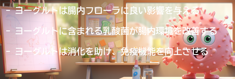 ヨーグルトが腸内フローラに与える影響とは？の要点まとめ
