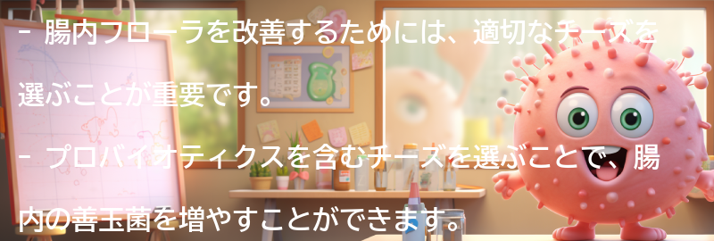 腸内フローラを改善するためのチーズの選び方の要点まとめ