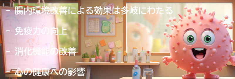 腸内環境改善の効果の要点まとめ