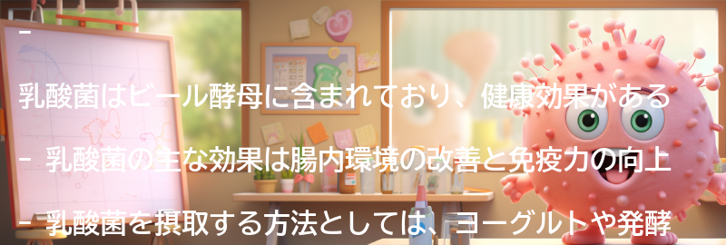 乳酸菌がもたらす健康効果とは？の要点まとめ