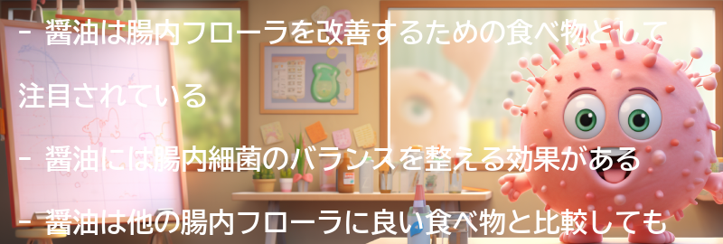 他の腸内フローラに良い食べ物との比較の要点まとめ