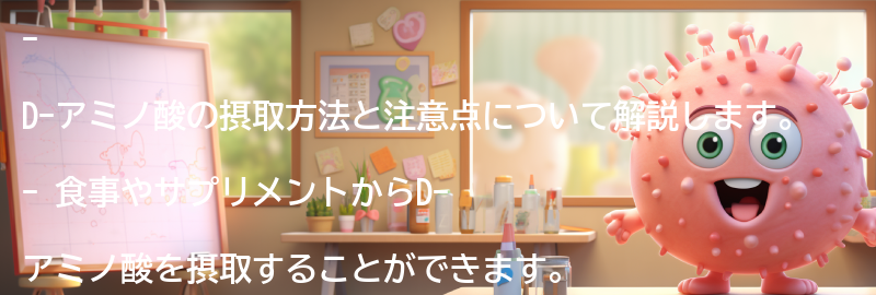 D-アミノ酸を摂取する方法と注意点の要点まとめ