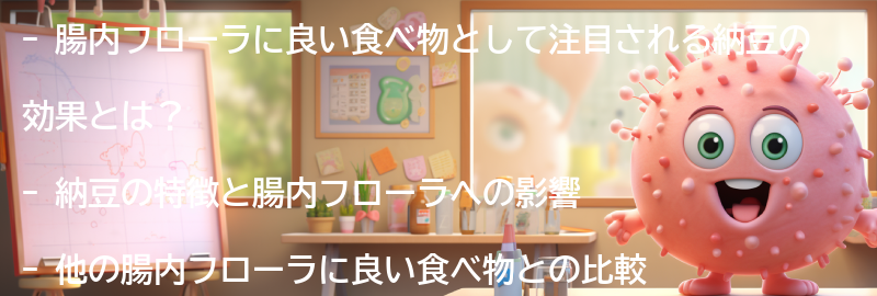 他の腸内フローラに良い食べ物との比較の要点まとめ
