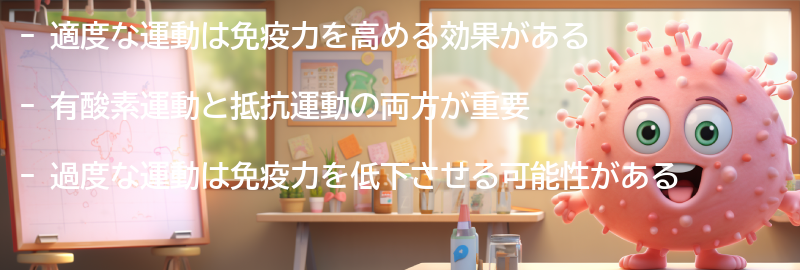 免疫力を高めるための運動とは？の要点まとめ