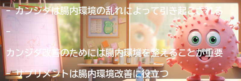 カンジダ改善のためのサプリメントの要点まとめ