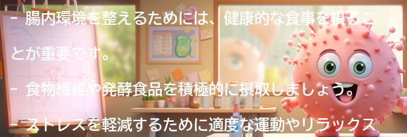 腸内環境を整えるための生活習慣の要点まとめ