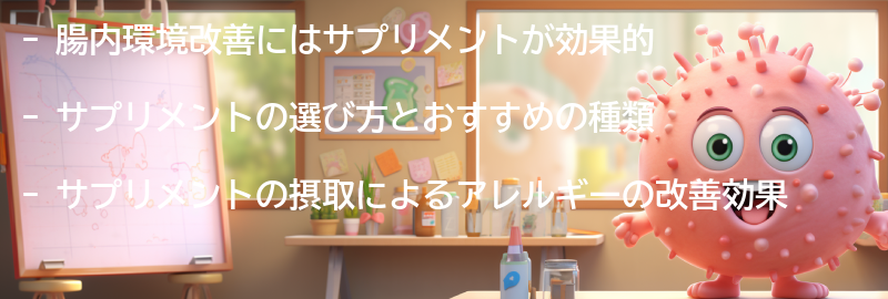 腸内環境改善におすすめのサプリメントの要点まとめ